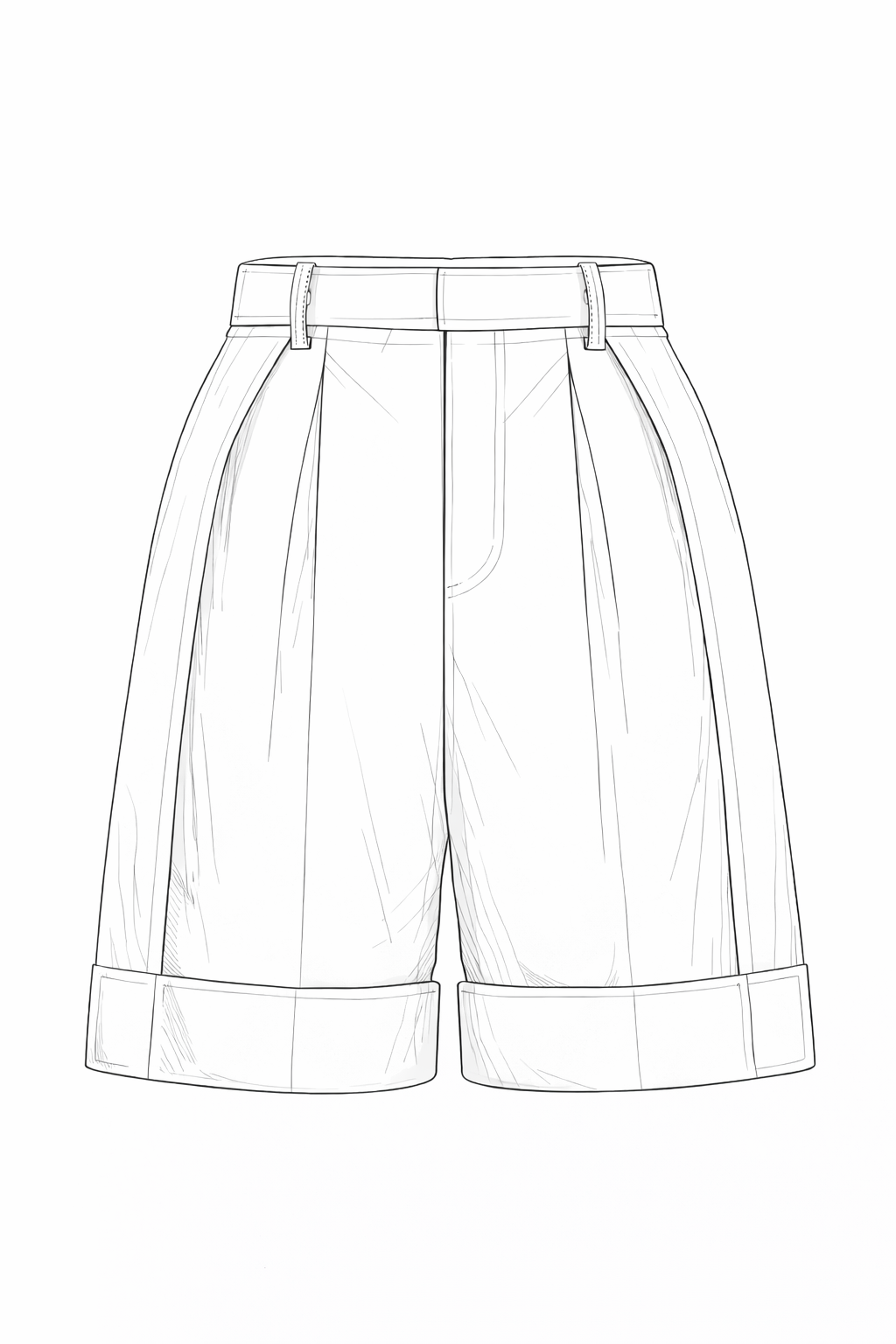 Pleated Shorts